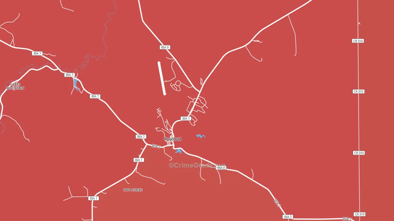 Rosebud, SD Map of Assault Rates