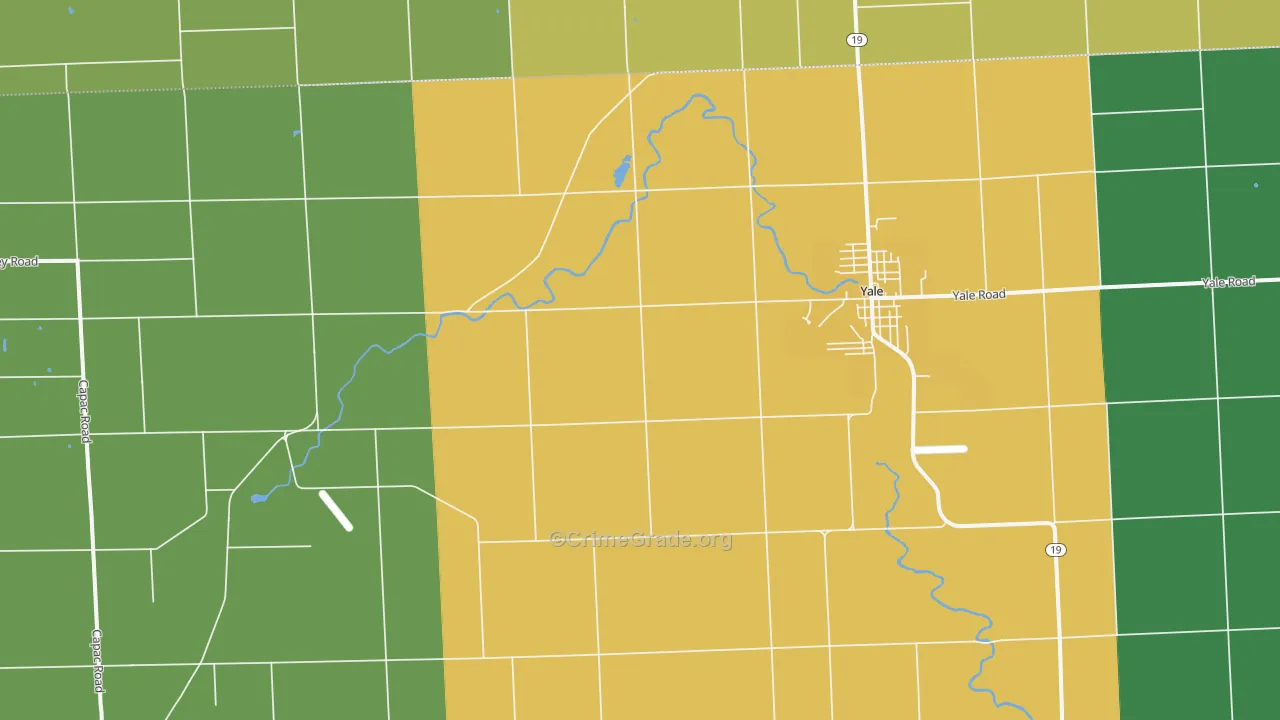 Roseburg, MI Map of Assault Rates