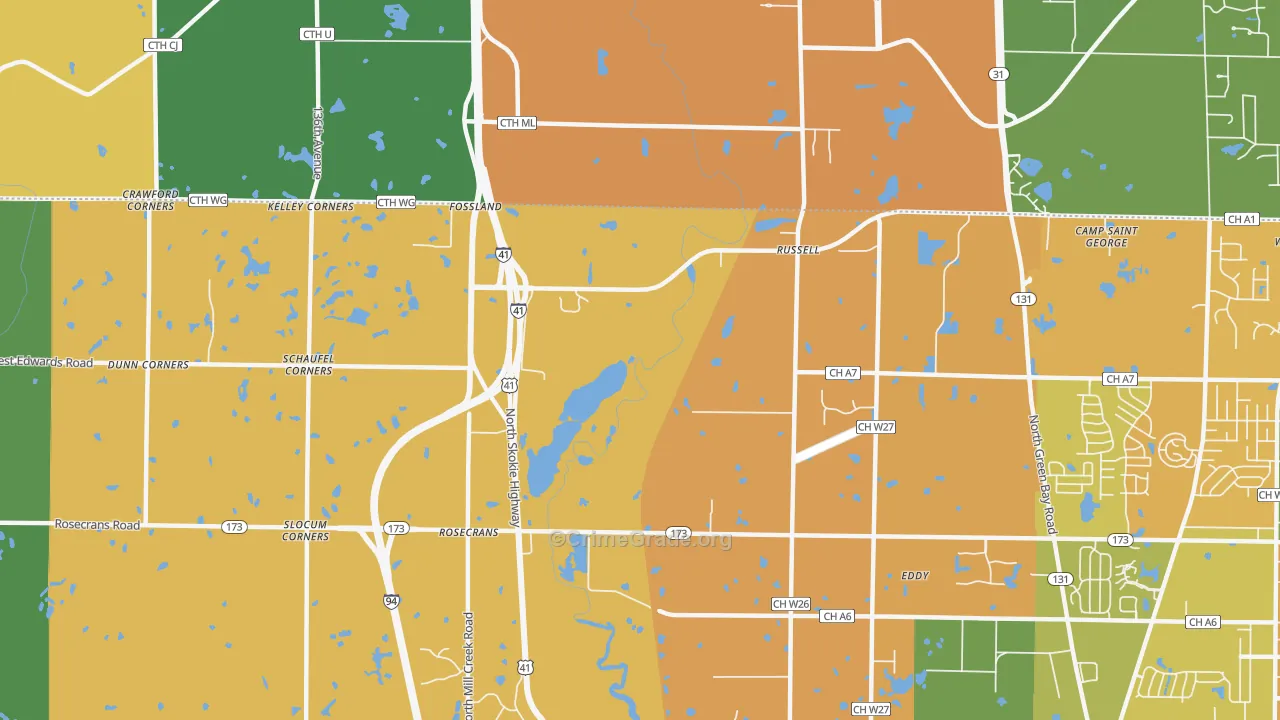 Rosecrans, IL Map of Assault Rates