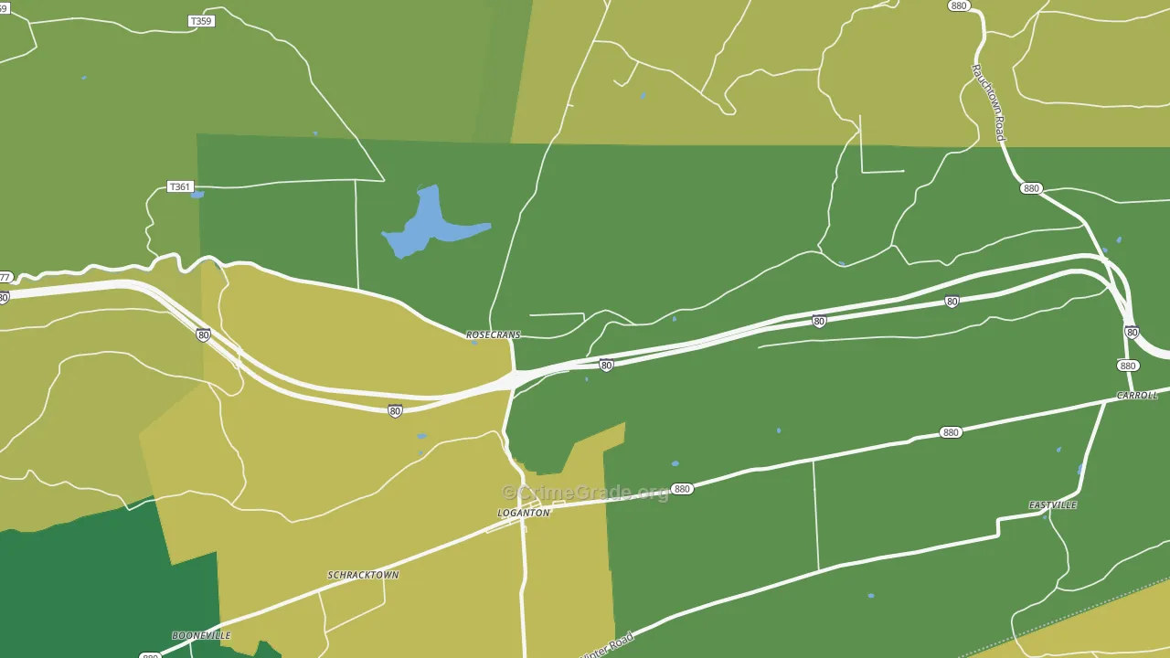 Rosecrans, PA Map of Assault Rates