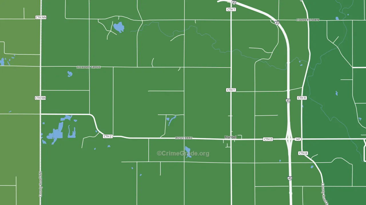 Rosecrans, WI Map of Assault Rates
