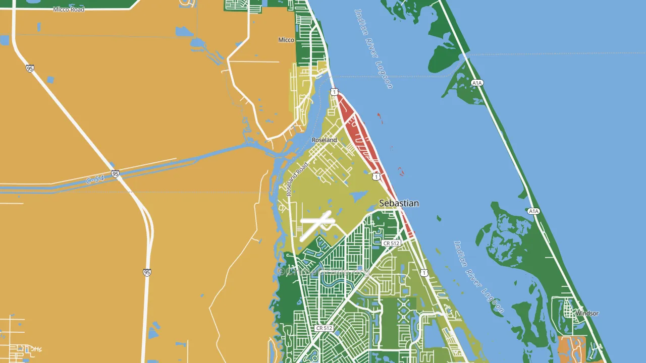 Roseland, FL Map of Assault Rates