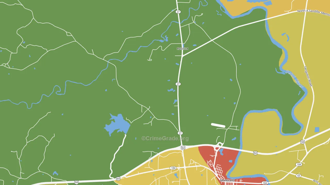 Rosella, MS Map of Assault Rates