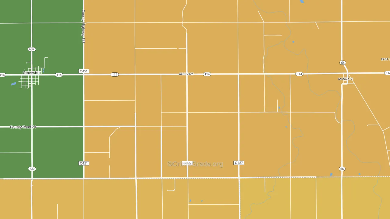 Roselms, OH Map of Assault Rates