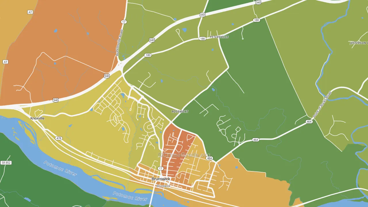 Rosemont, MD Map of Assault Rates