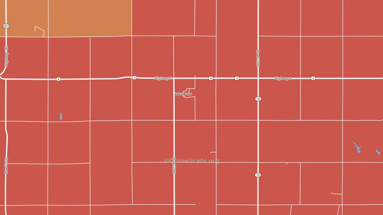 Rosemont, NE Map of Assault Rates