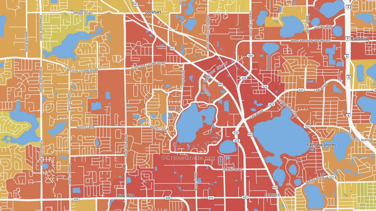 Rosemont, Orlando, FL Map of Assault Rates