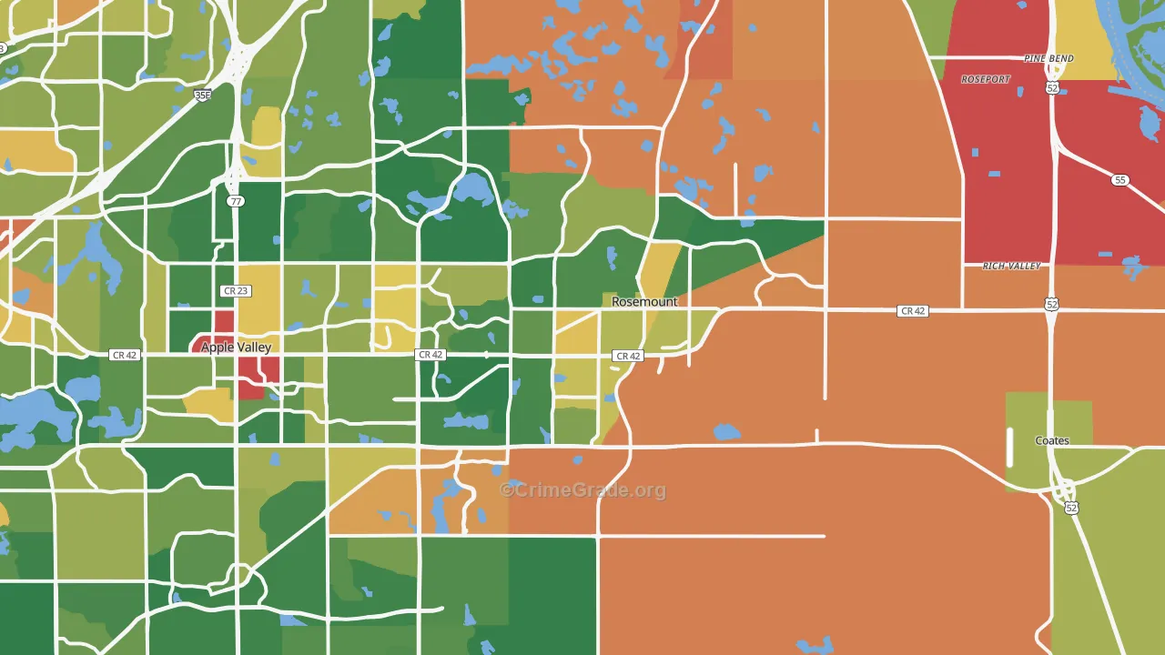 Rosemount, MN Map of Assault Rates