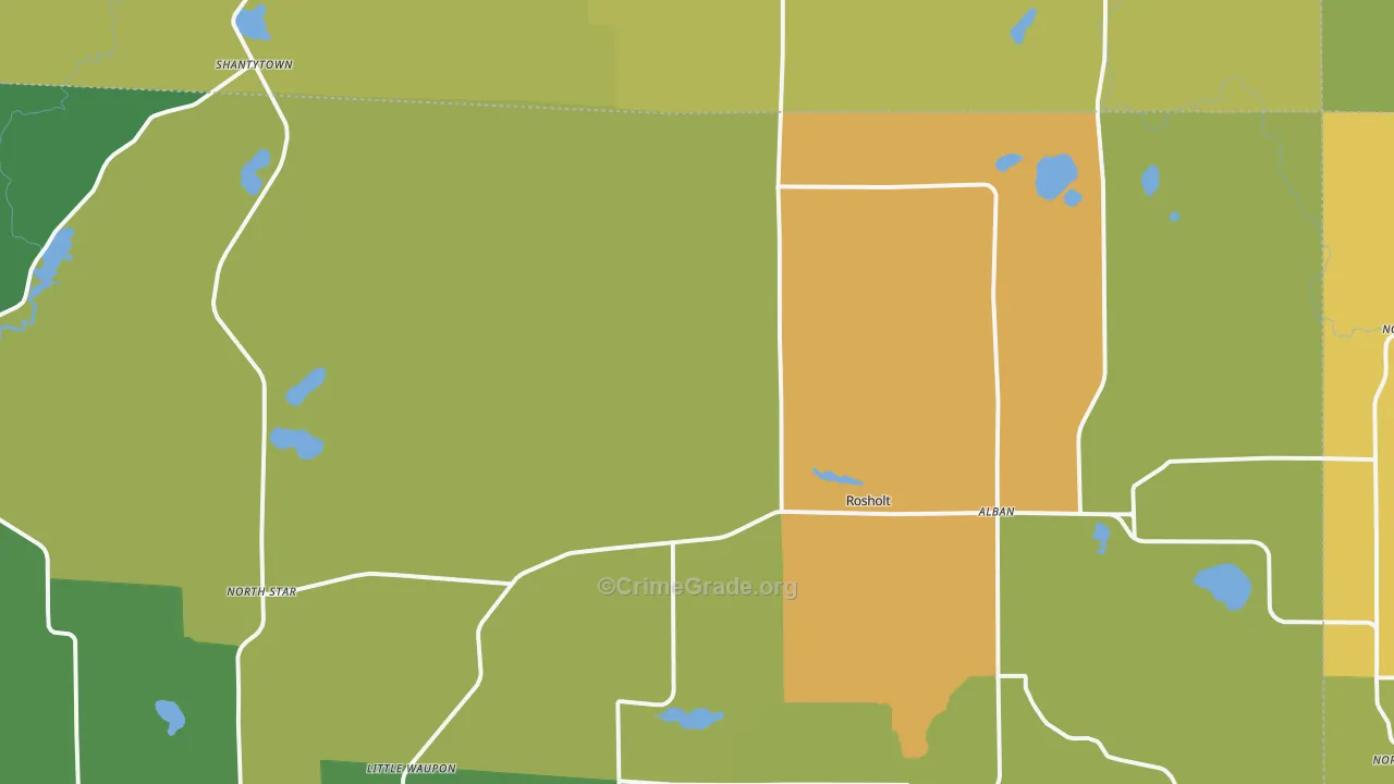 Rosholt, WI Map of Assault Rates