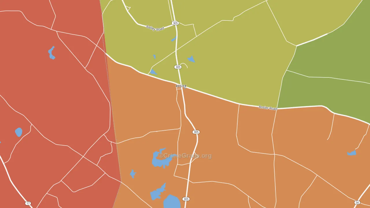 Rosier, GA Map of Assault Rates