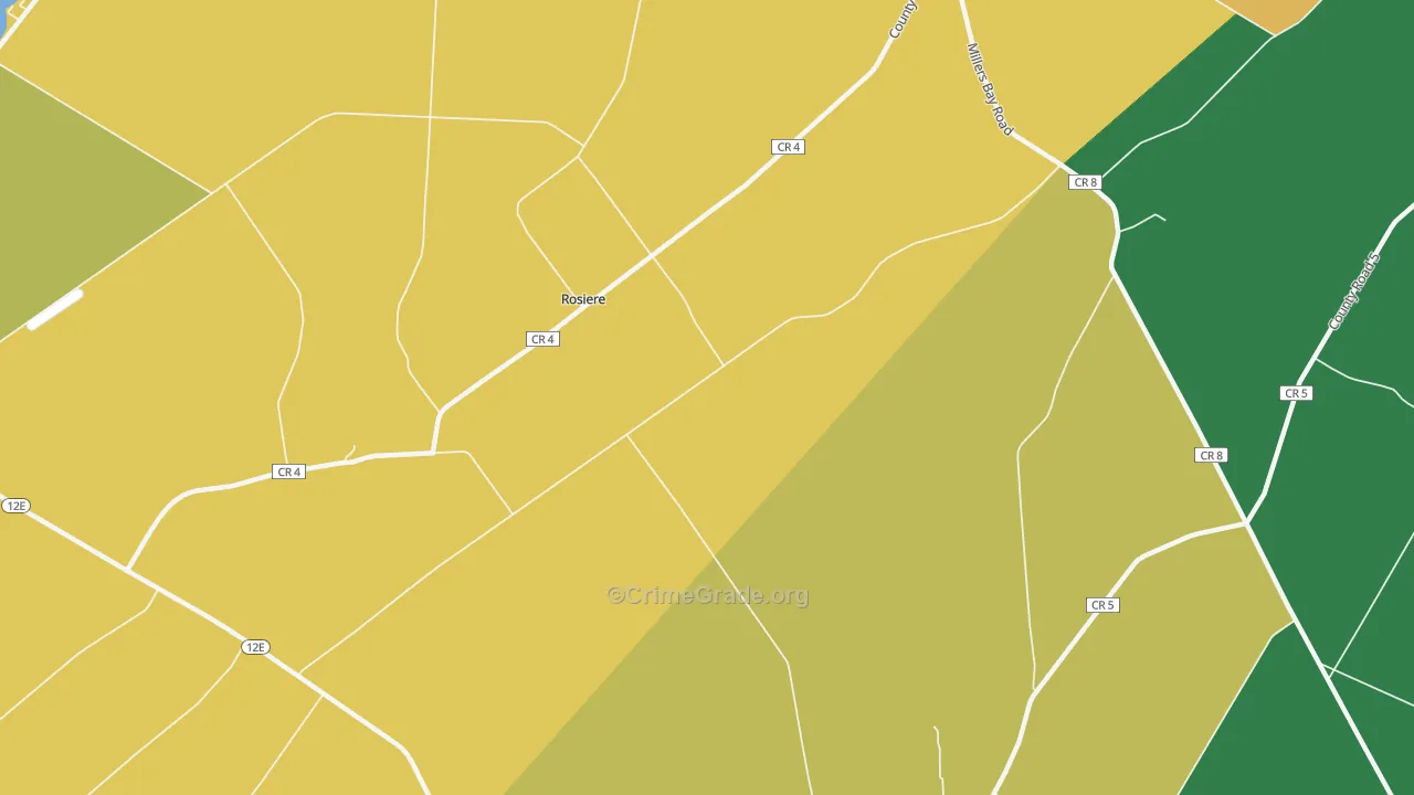 Rosiere, NY Map of Assault Rates