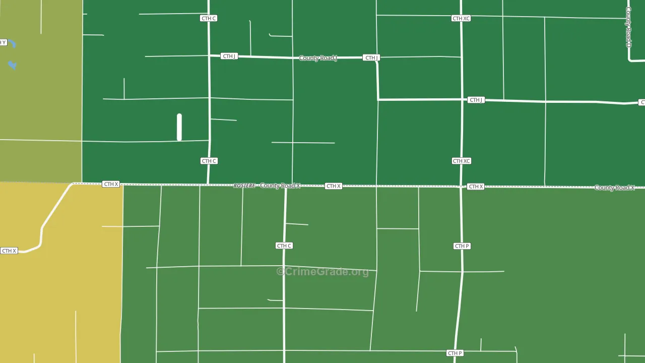 Rosiere, WI Map of Assault Rates