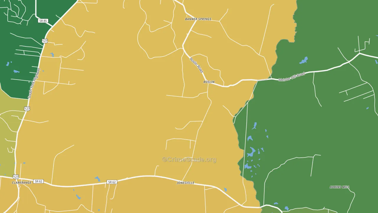 Roslin, TN Map of Assault Rates
