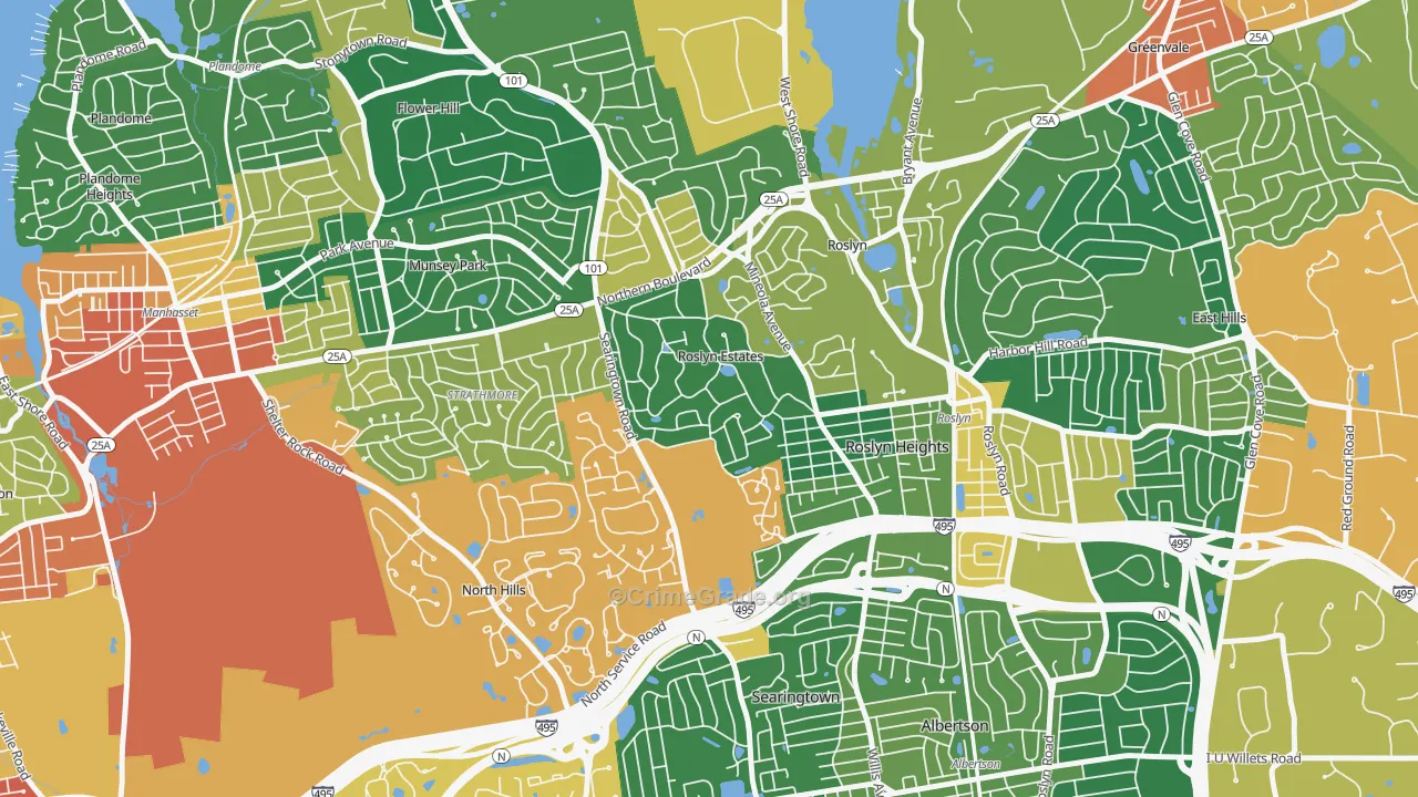 Roslyn Estates, NY Map of Assault Rates