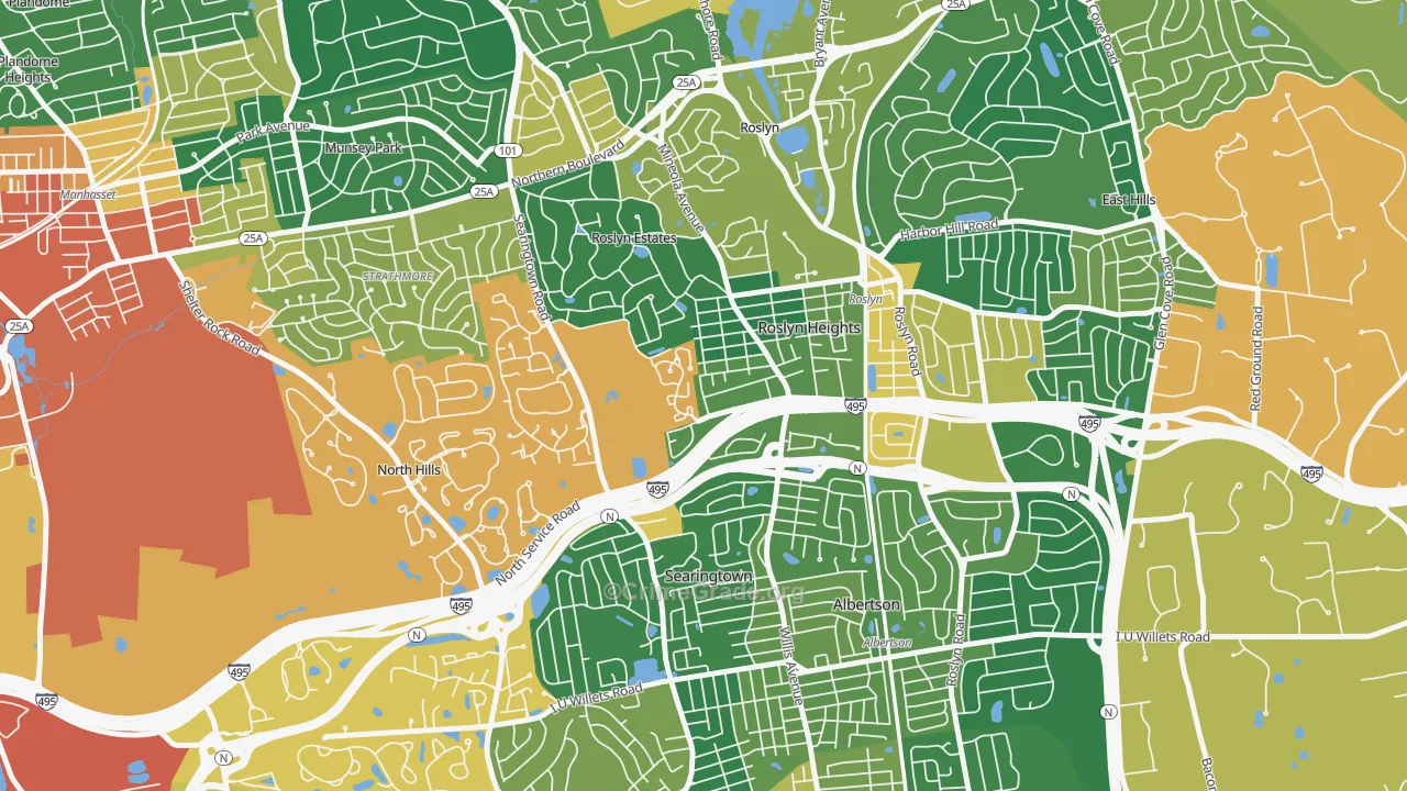 Roslyn, NY Map of Assault Rates