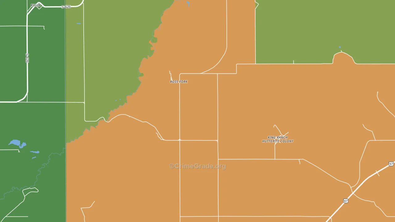 Ross Fork, MT Map of Assault Rates