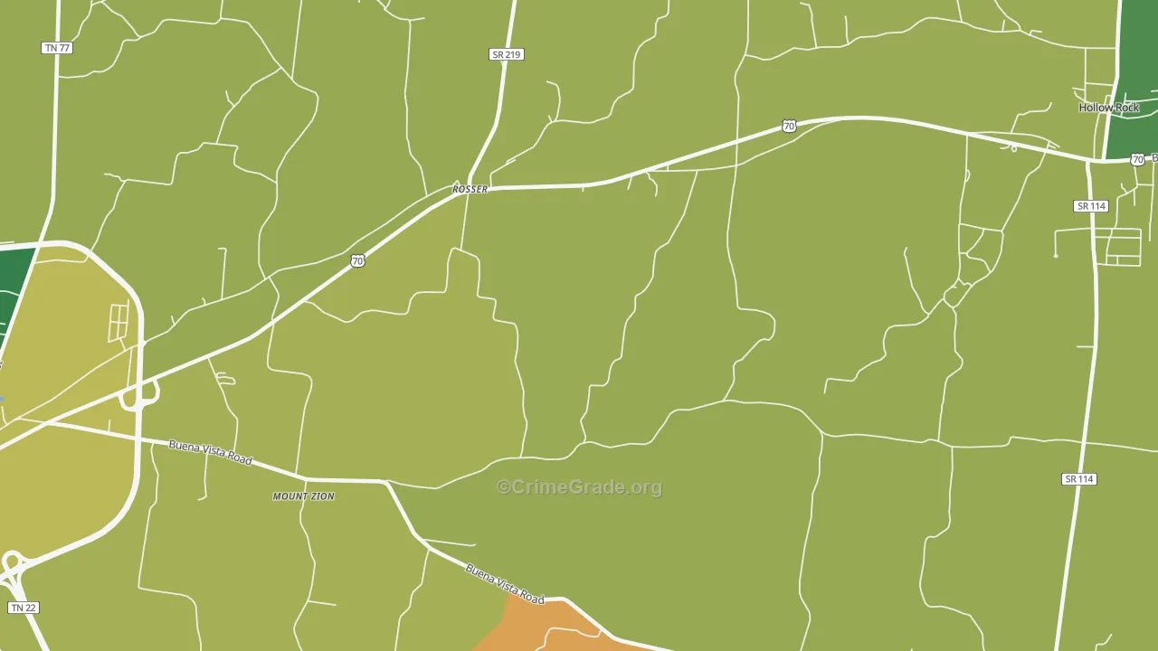 Rosser, TN Map of Assault Rates