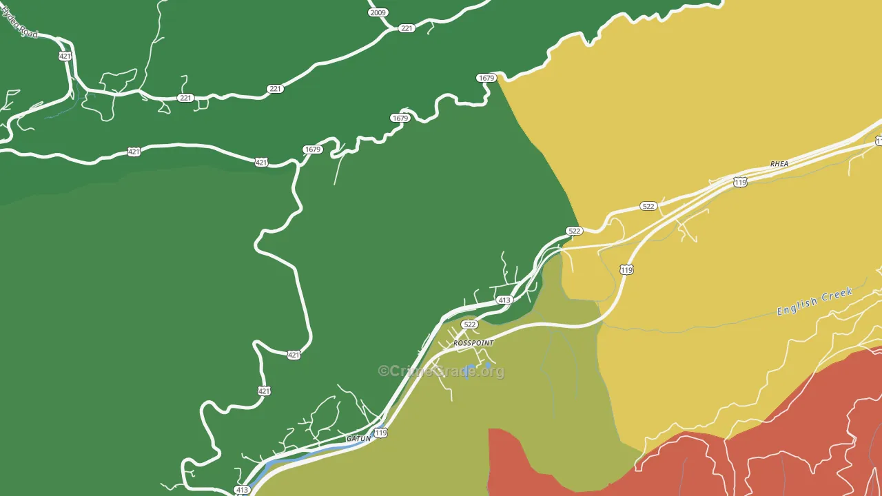 Rosspoint, KY Map of Assault Rates