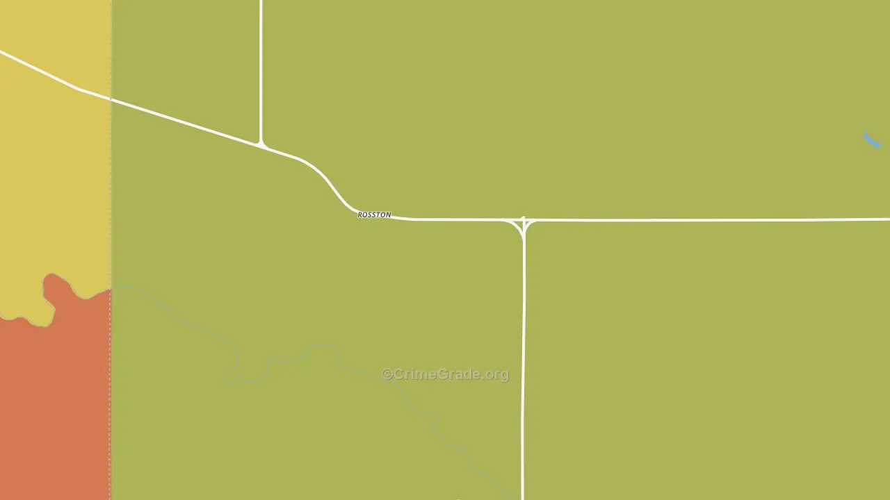 Rosston, OK Map of Assault Rates