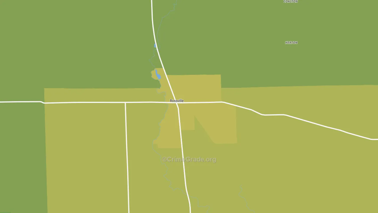 Rossville, IL Map of Assault Rates