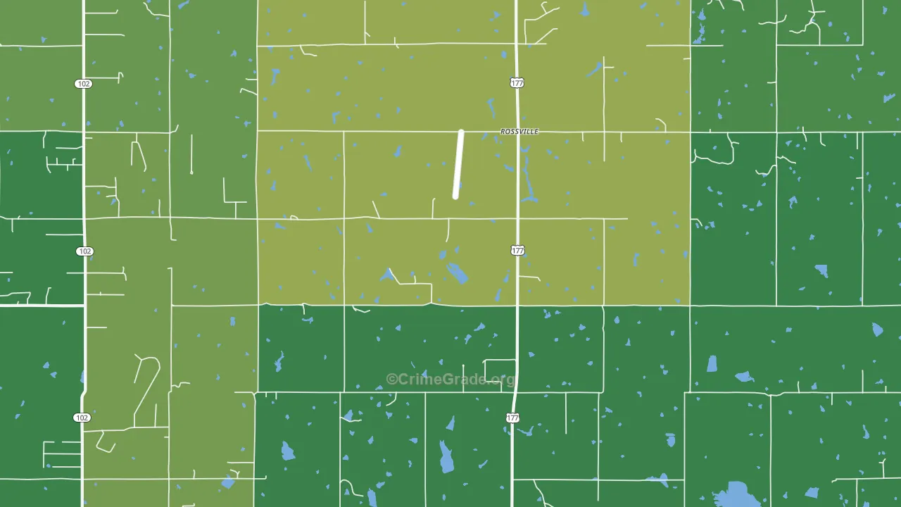 Rossville, OK Map of Assault Rates