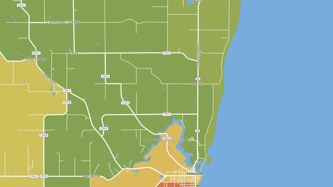 Rostok, WI Map of Assault Rates