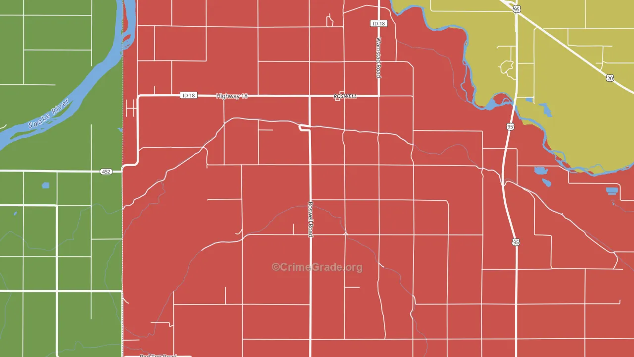 Roswell, ID Map of Assault Rates