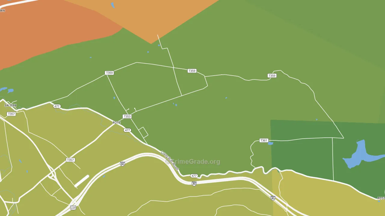 Rote, PA Map of Assault Rates