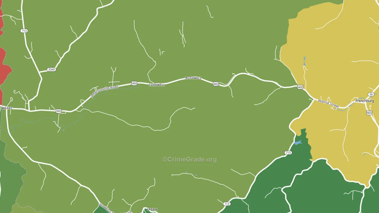 Rothwell, KY Map of Assault Rates