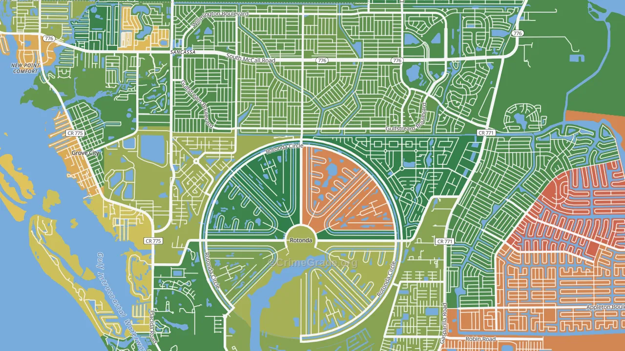 Rotonda West, FL Map of Assault Rates