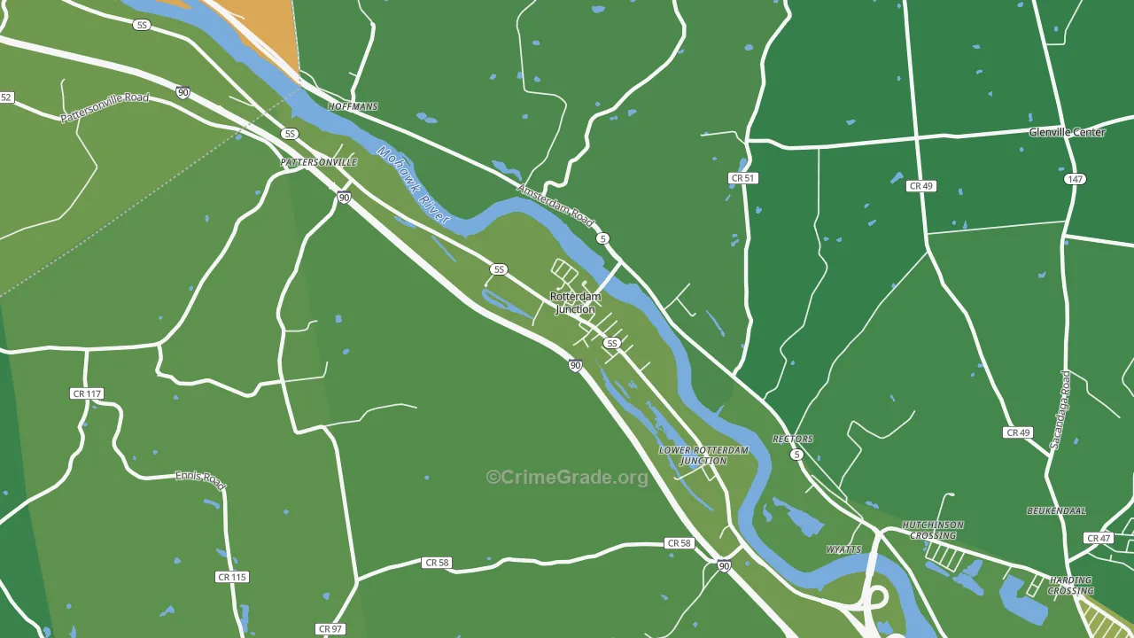 Rotterdam Junction, NY Map of Assault Rates