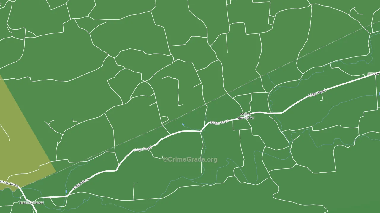 Rough And Ready, PA Map of Assault Rates