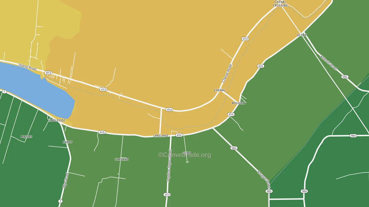 Rougon, LA Map of Assault Rates