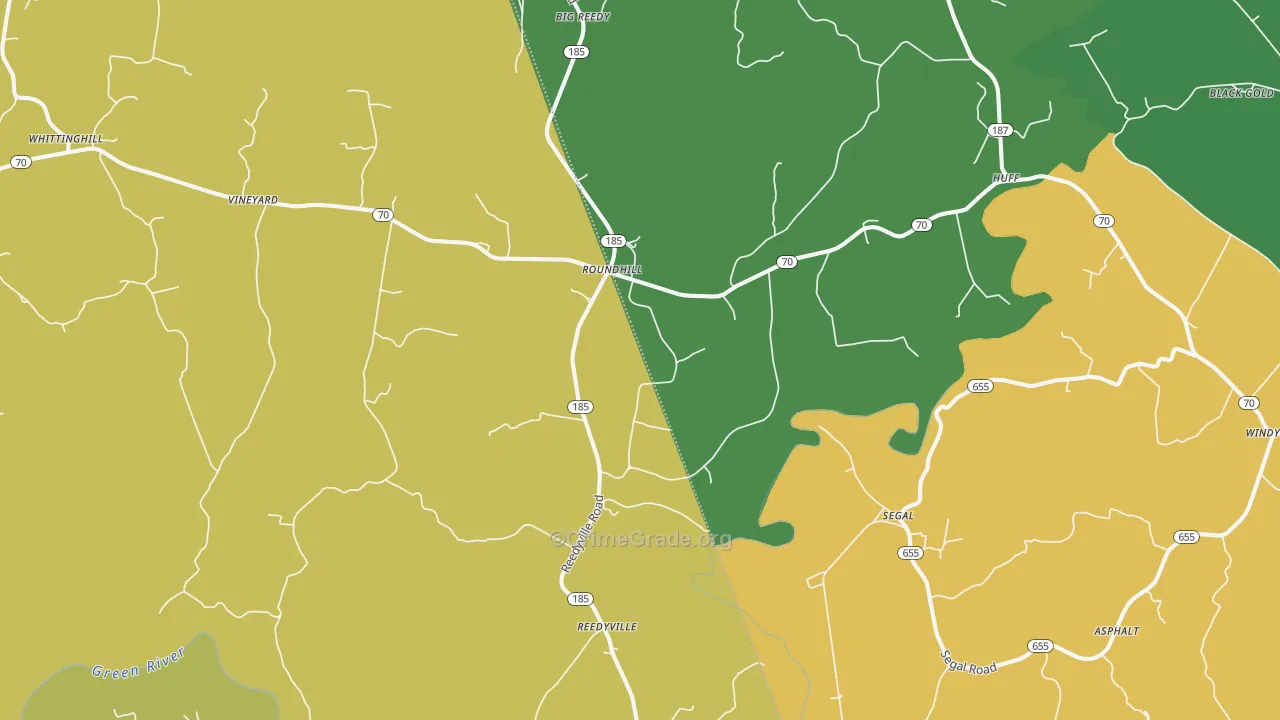 Round Hill, KY Map of Assault Rates