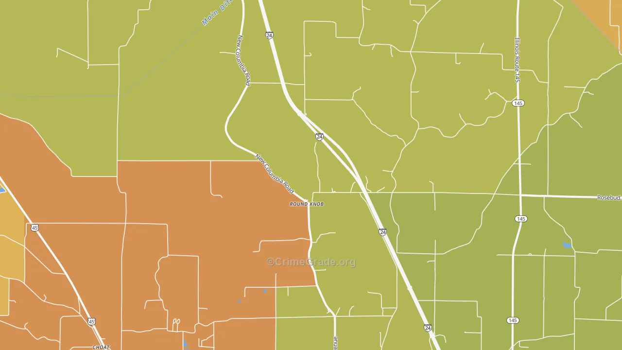 Round Knob, IL Map of Assault Rates