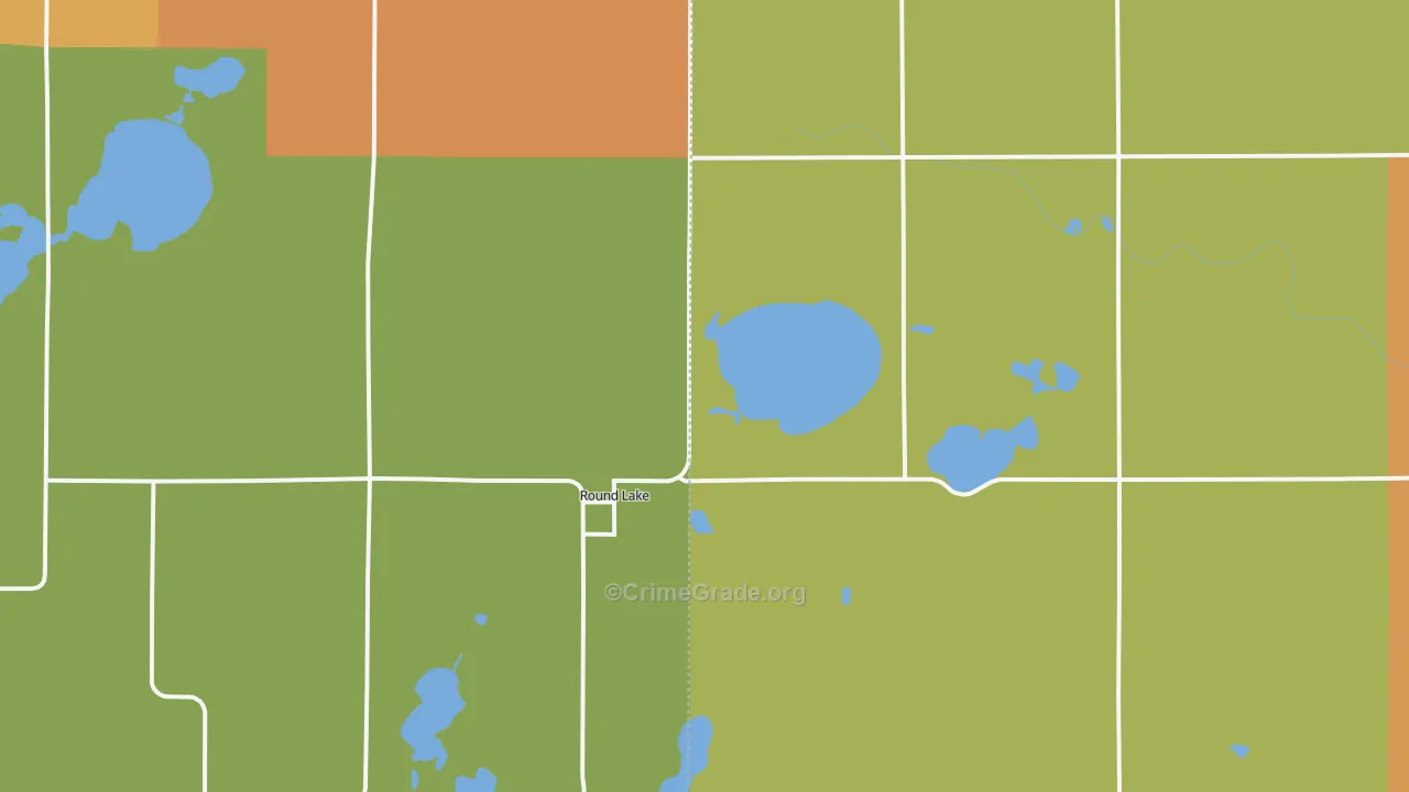 Round Lake, MN Map of Assault Rates