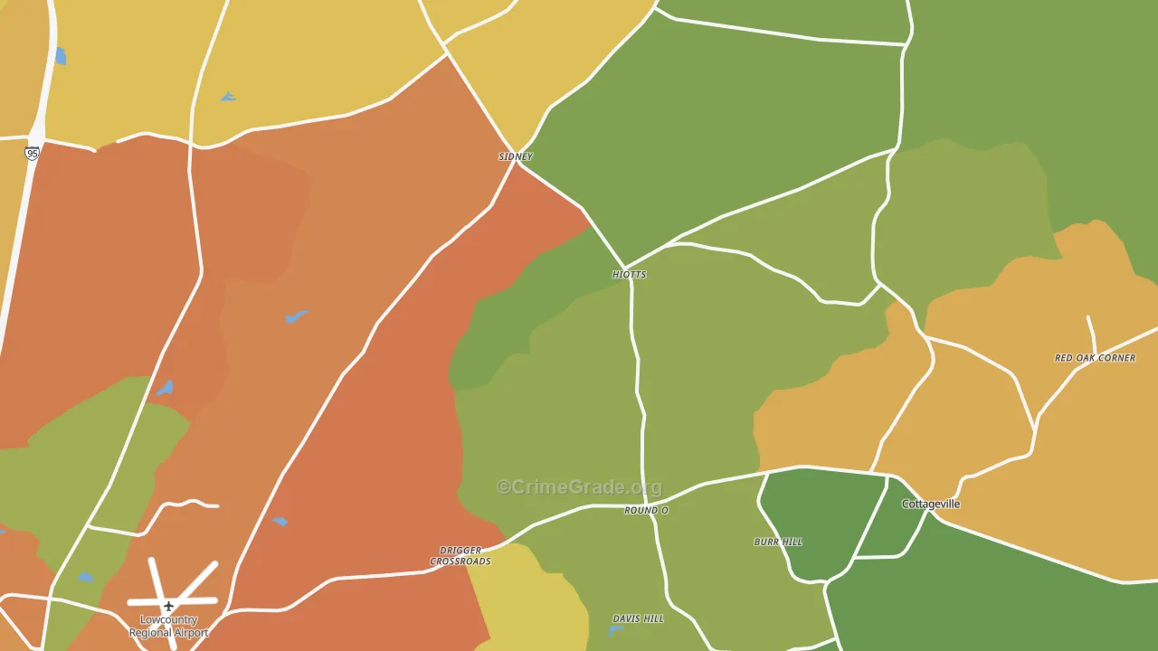 Round O, SC Map of Assault Rates