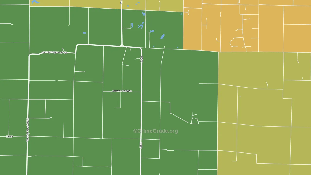 Round Prairie, IL Map of Assault Rates