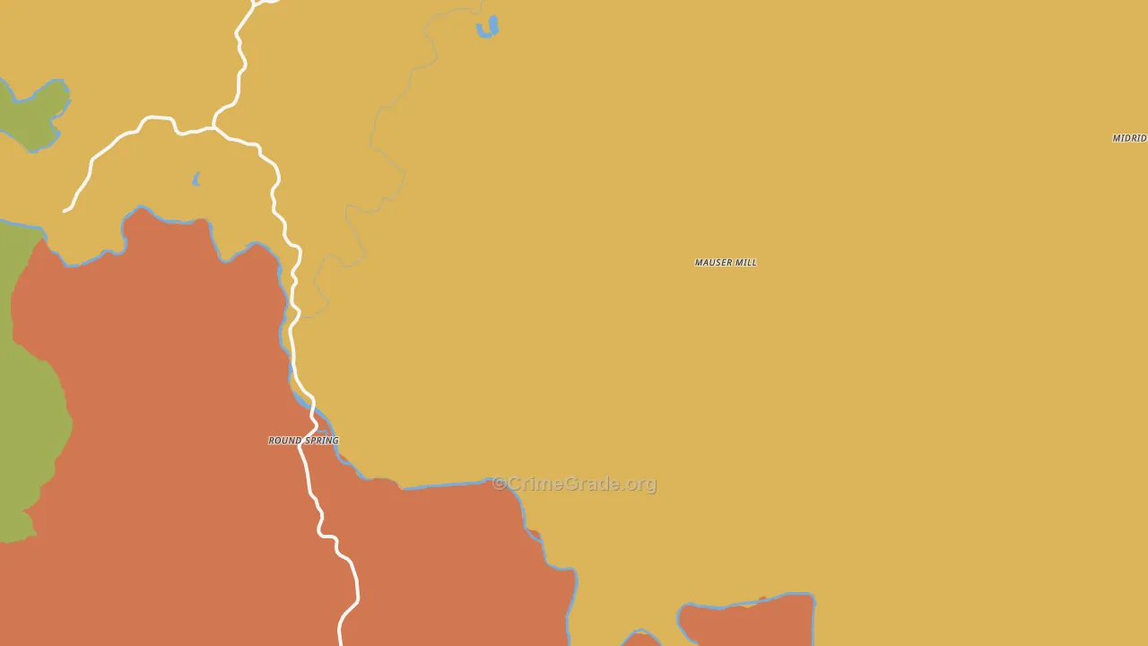 Round Spring, MO Map of Assault Rates
