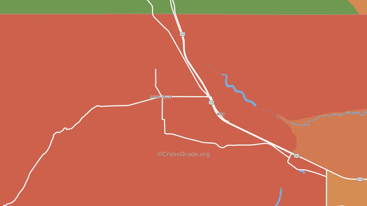 Round Valley, CA Map of Assault Rates