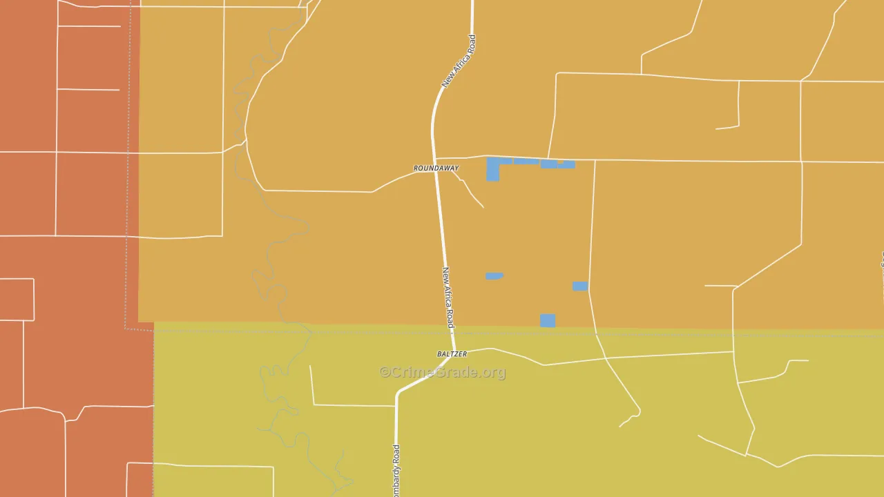 Roundaway, MS Map of Assault Rates