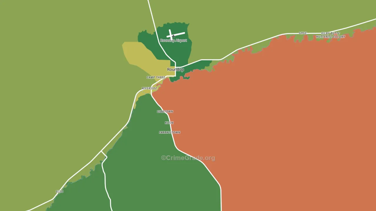 Roundup, MT Map of Assault Rates