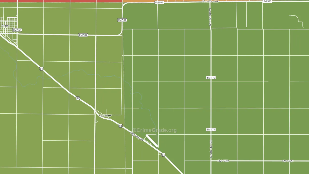 Roundup, TX Map of Assault Rates