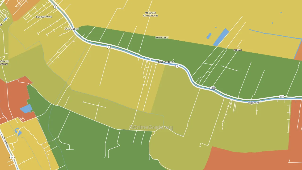 Rousseau, LA Map of Assault Rates