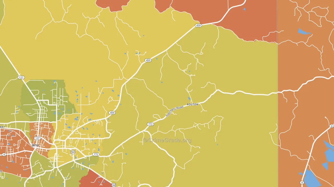 Routon, LA Map of Assault Rates