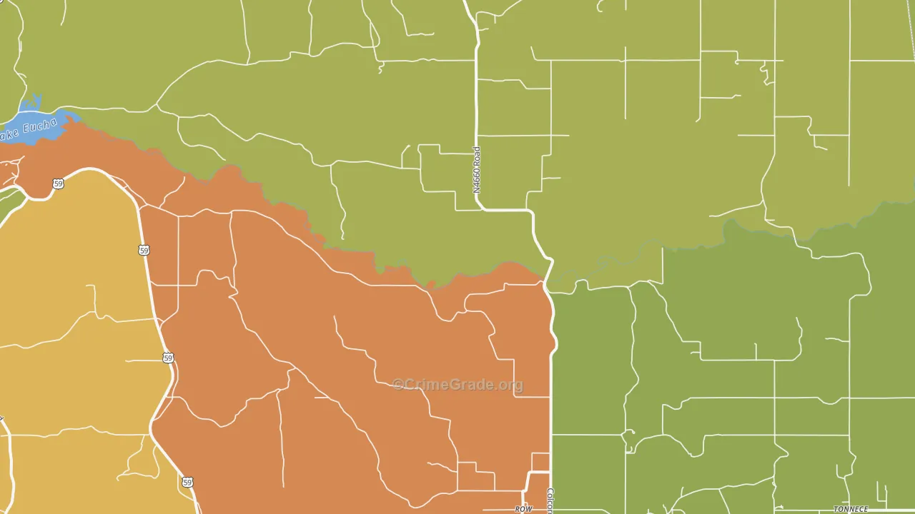 Row, OK Map of Assault Rates