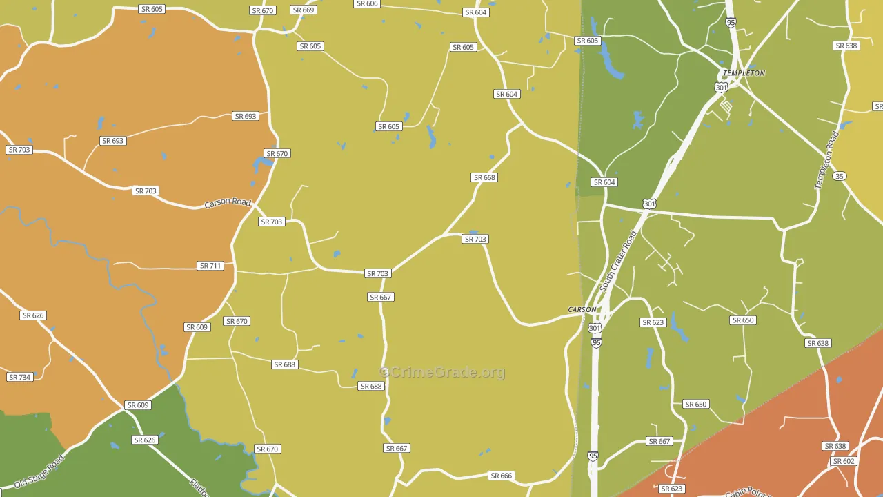 Rowanta, VA Map of Assault Rates