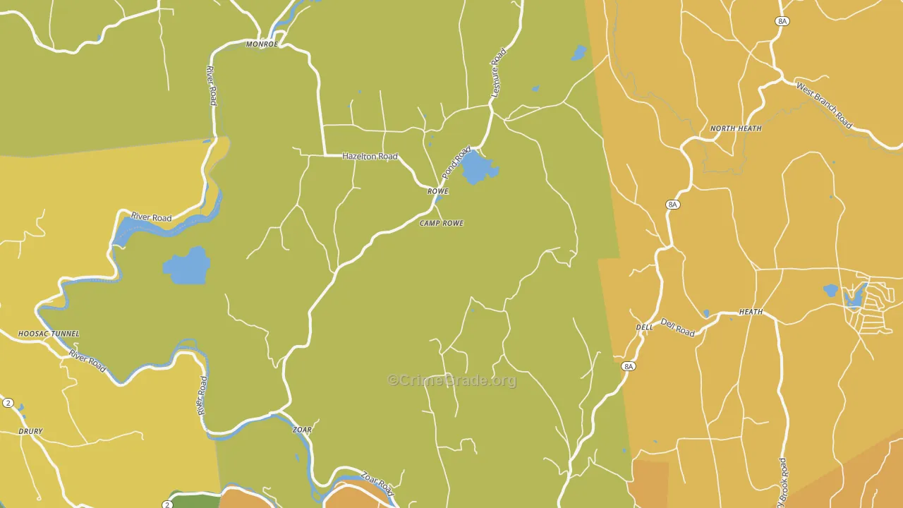 Rowe, MA Map of Assault Rates