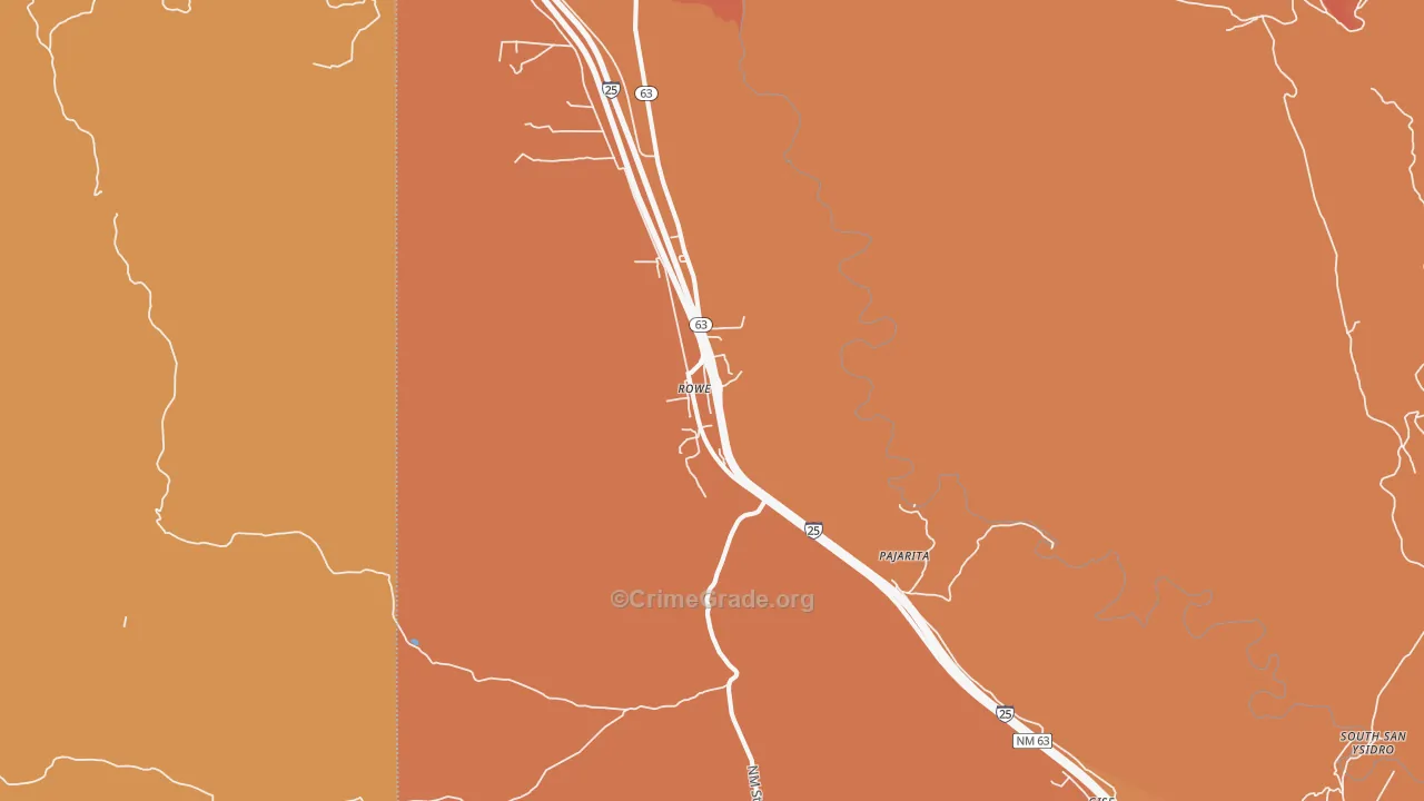 Rowe, NM Map of Assault Rates