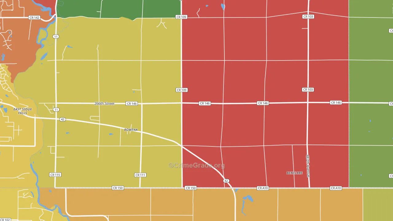 Rowena, SD Map of Assault Rates